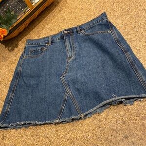 Old Navy Blue Jean Denim Skirt 8
